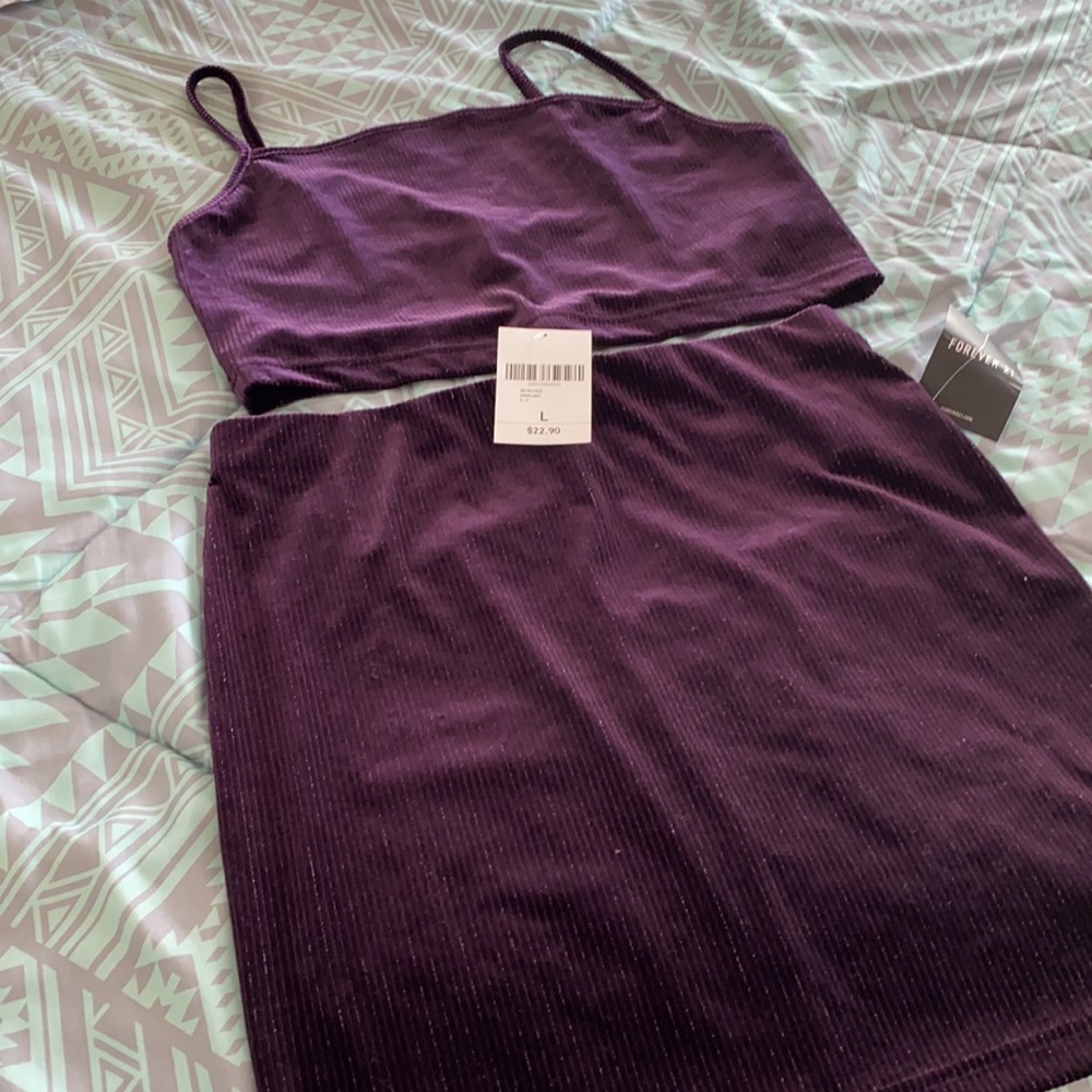 Purple skirt set